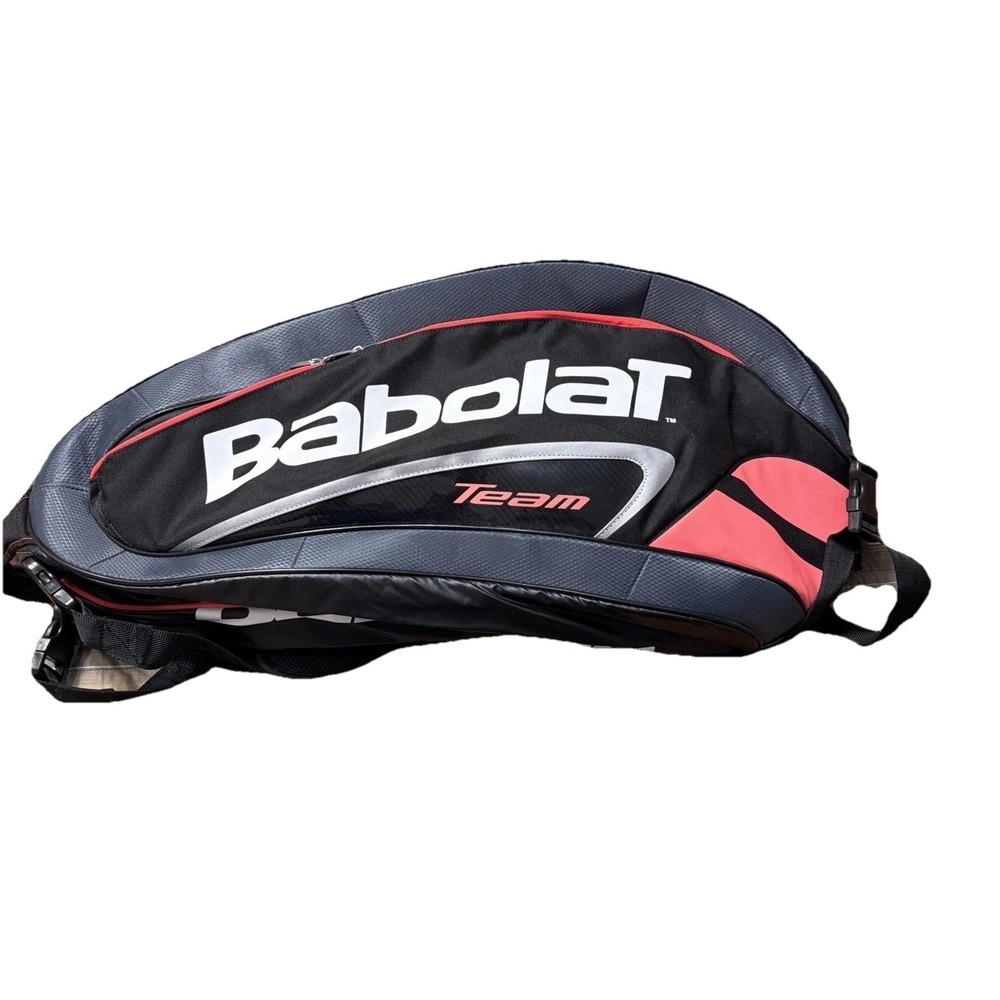 Babolat Team 6 Pack Black Neon Pink/Salmon & Racquet Tennis Bag NWOT